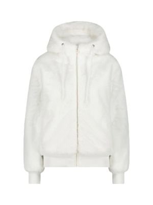 Damen Kunstpelz Jacke mit Kapuze 