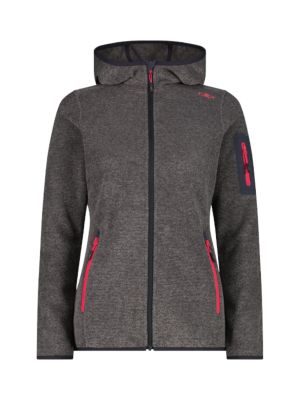 Damen Outdoor Fleece Jacke Knit-Tech meliert mit Kapuze 