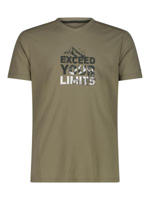 Herren T-Shirt aus Piqué mit Dry-Function und Adventure-Print 