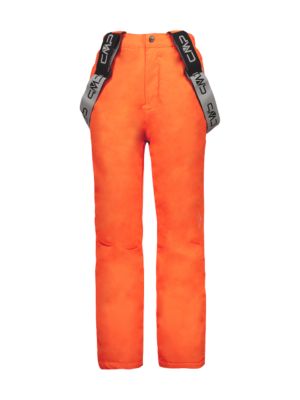 Kinder Skihose Clima Protect mit abnehmbaren Trägern orange 