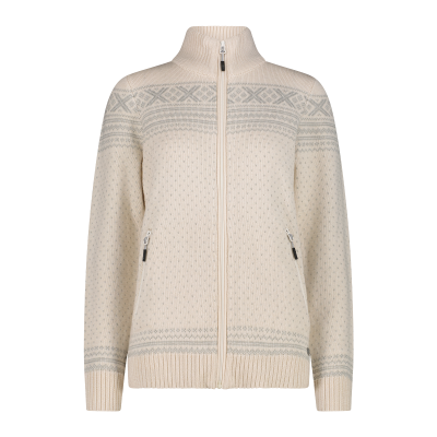 Knitted Damen Sweat Jacke Full Zip mit Wolle 