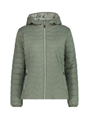 Wattierte Damen Stepp Jacke mit Feel Warm Flat und Kapuze 