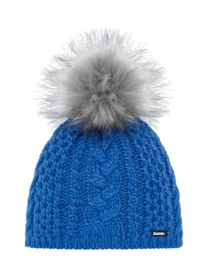 Afra Lux Grob-Strick Damen Bommel Mütze mit Merino Wolle 