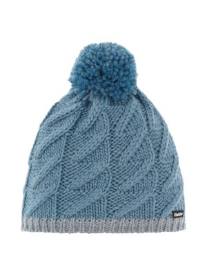 Asteria Pompon Mütze mit Strickmuster 