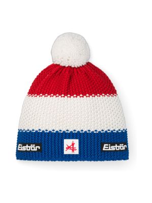 Star Pompon Fleece Mütze mit Ski Austria Print 