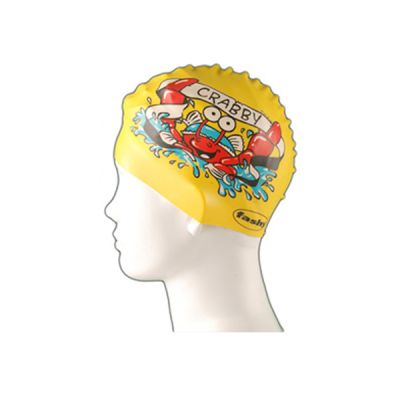 Kinder Silikon Badehaube gelb 