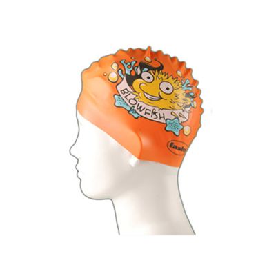 Kinder Silikon Badehaube orange 