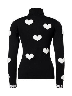 Bacio Sweater fein gestrickter Pullover mit Chenille Herzen 