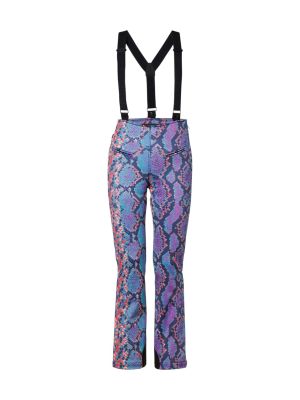 Elena Damen Skihose mit Snake Print und abnehmbaren Hosenträgern 