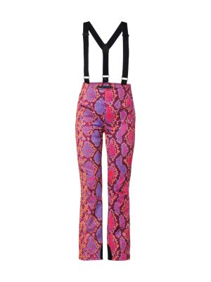 Elena Damen Skihose mit Snake Print und abnehmbaren Hosenträgern 