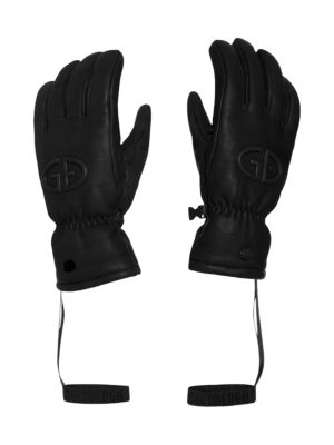 Freeze Leder Handschuhe mit geprägtem Logo 