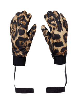 Softy Damen Handschuhe mit All-over Jaguar Print 