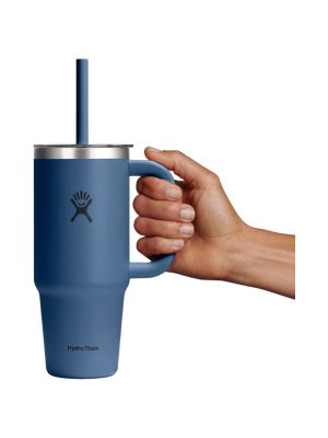 24 OZ Travel Tumbler Clear Lid Trinkflasche 