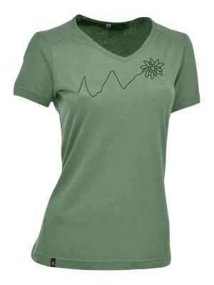 Eifelsteig Damen Funktions-T-Shirt mit V-Ausschnitt und Print 