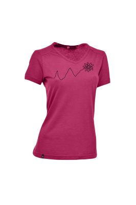 Eifelsteig Damen Funktions-T-Shirt mit V-Ausschnitt und Print 