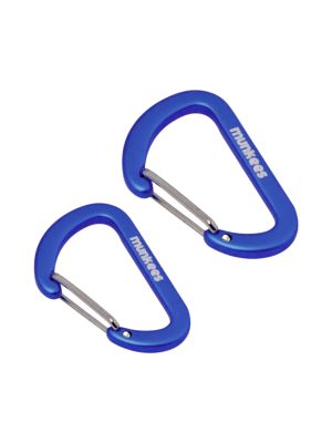 Karabiner flach mit Drahtschnapper 2 Stück ideal für Schlüssel, Rucksack & Outdoor 