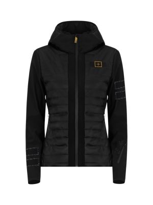 451 Softshell Damen Skijacke mit Kapuze Schriftzug aus Swarovski-Kristallen 