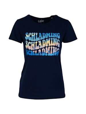 Curvy Damen T-Shirt blau 
