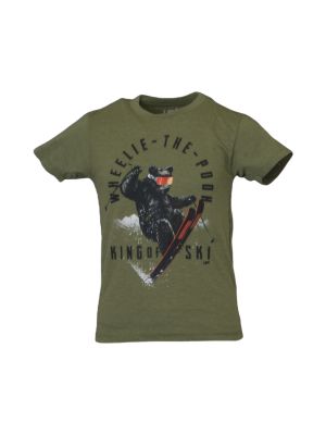 WEELIE THE POOH King of Ski Kinder T-Shirt grün 