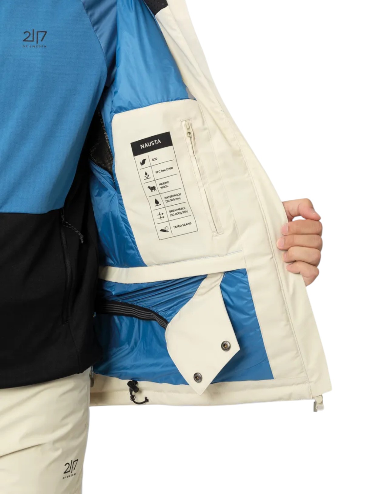 Nausta Herren Skijacke mit Kapuze 10