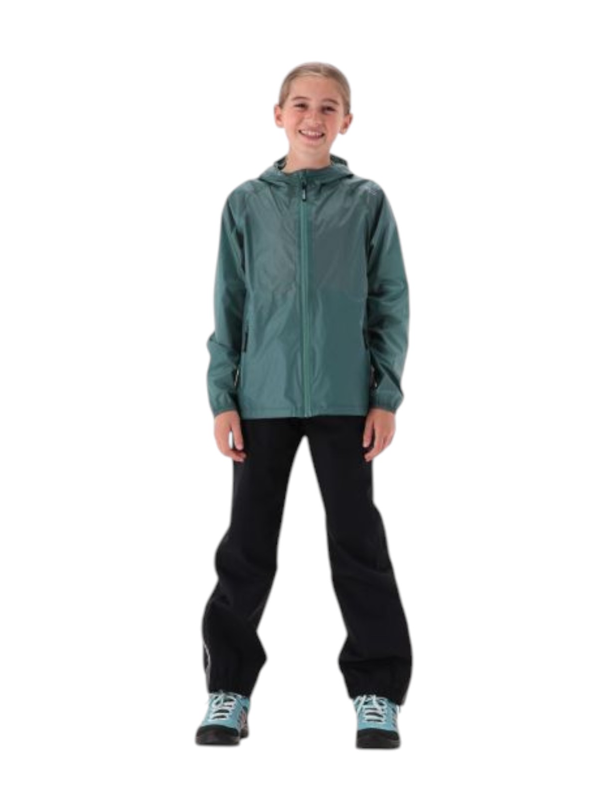 Mädchen Regenjacke Pack Pocket mit Kapuze 10