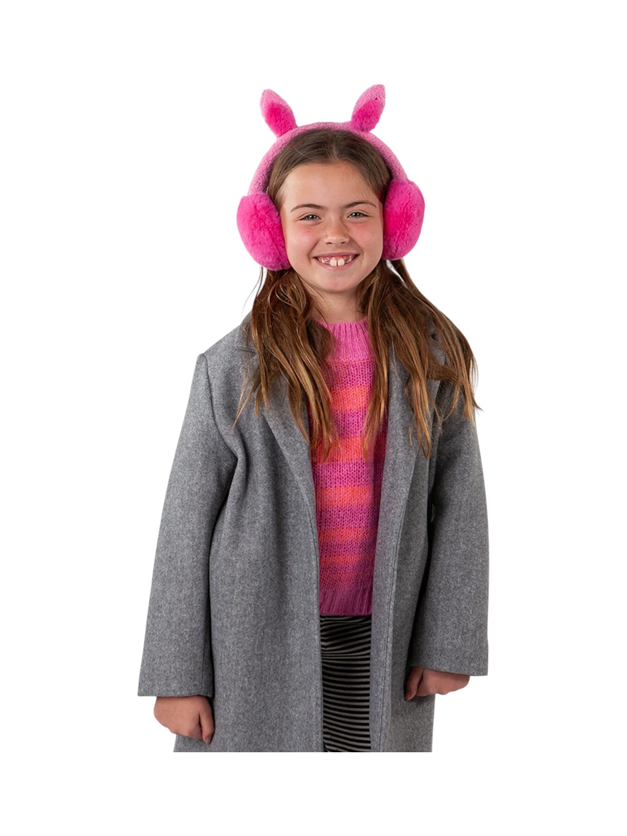 Fluffie Kinder Kunstpelz Ohrwärmer mit Hasen Ohren 2