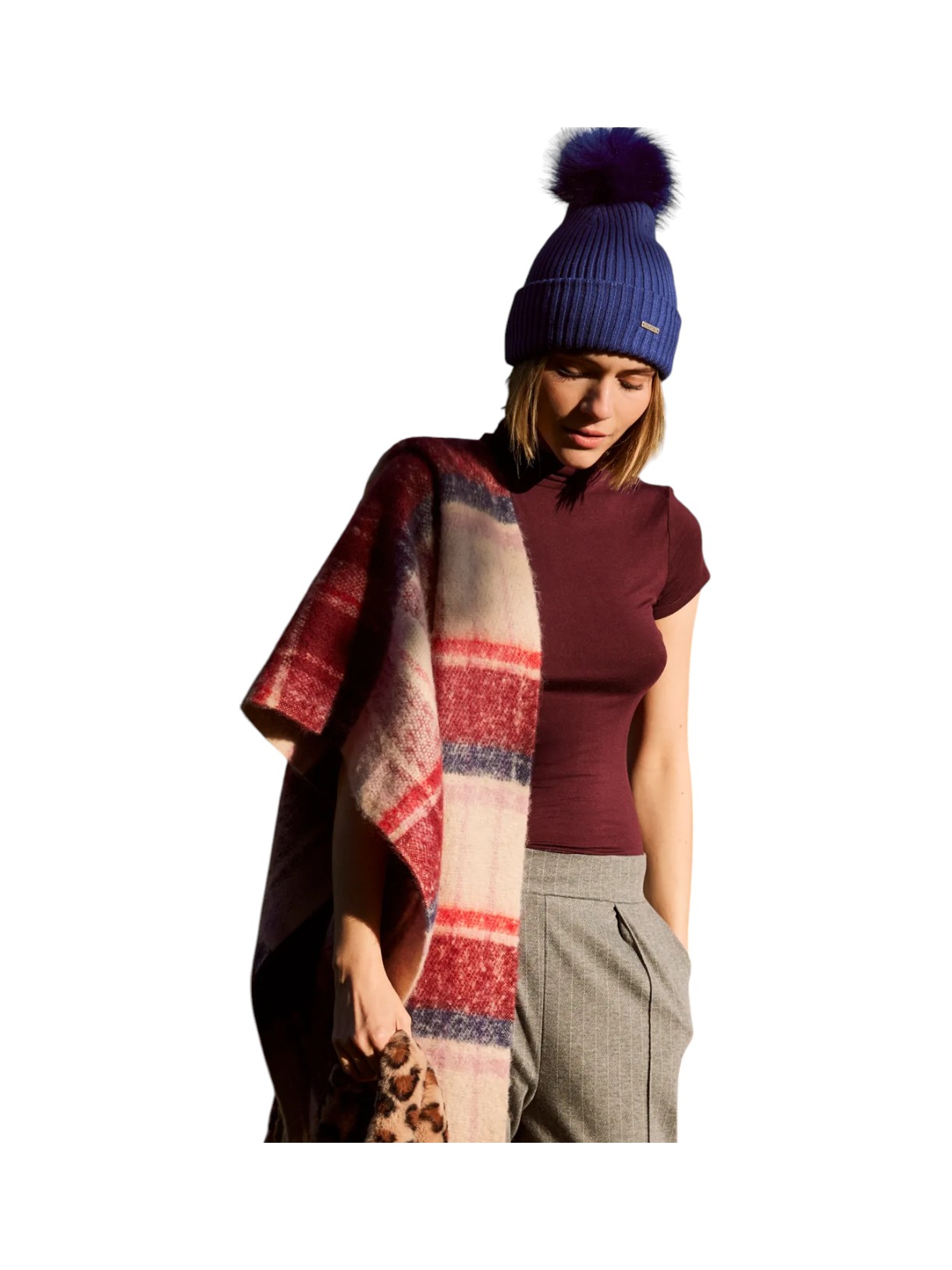 Kenzie Beanie Damen Mütze mit Bommel 2