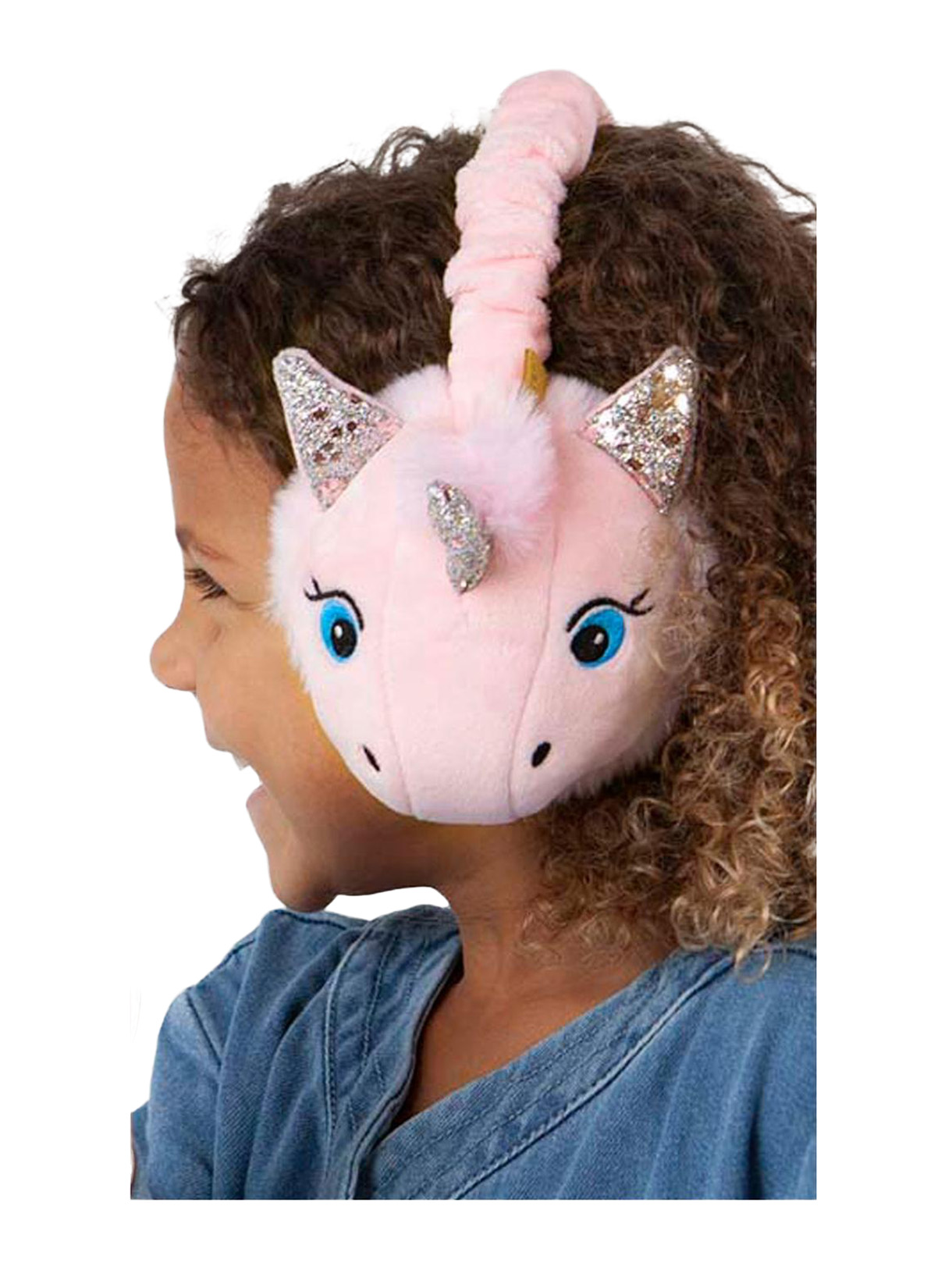 Mädchen Einhorn Ohrenschützer mit Kunstfell 2