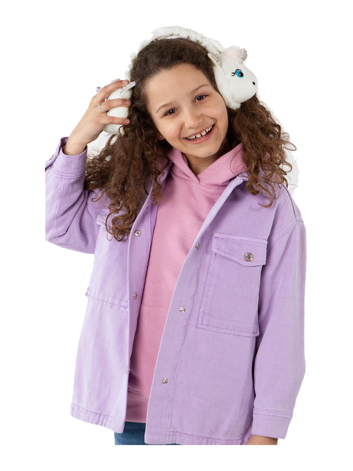 Mädchen Einhorn Ohrenschützer mit Kunstfell 2