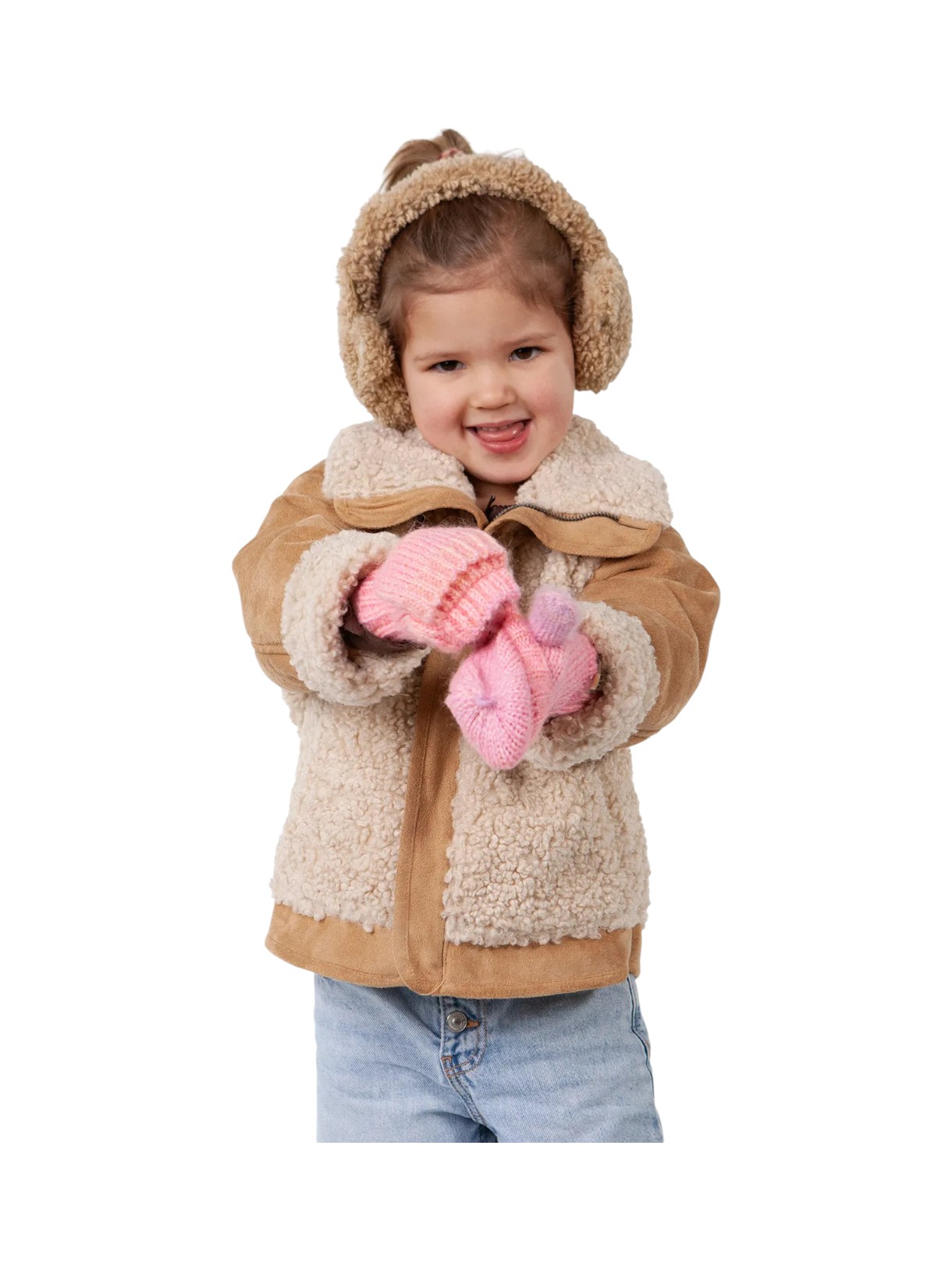 Teddy Kinder Ohrwärmer aus Kunstpelz in Tierform 2