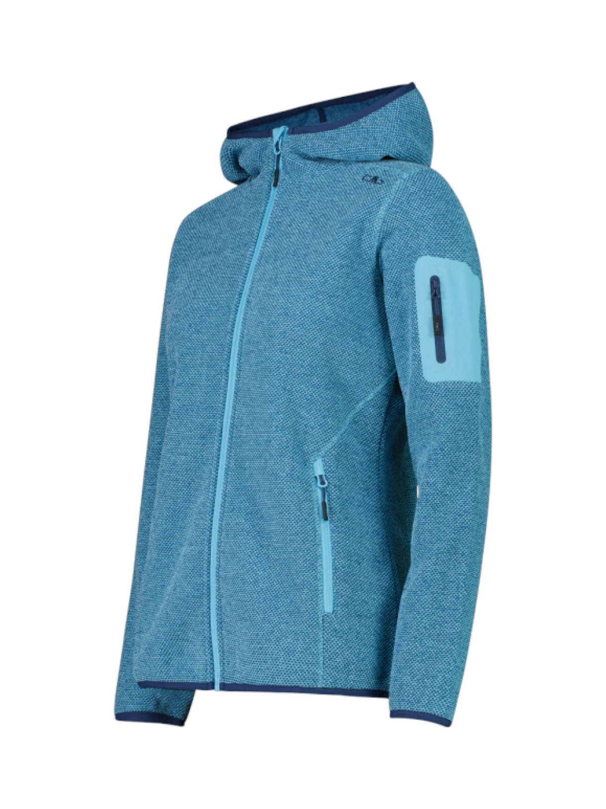 Damen Outdoor Fleece Jacke Knit-Tech meliert mit Kapuze 2