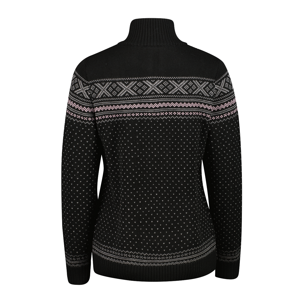 Knitted Damen Pullover mit Wolle und Half Zip Reißverschluss 2