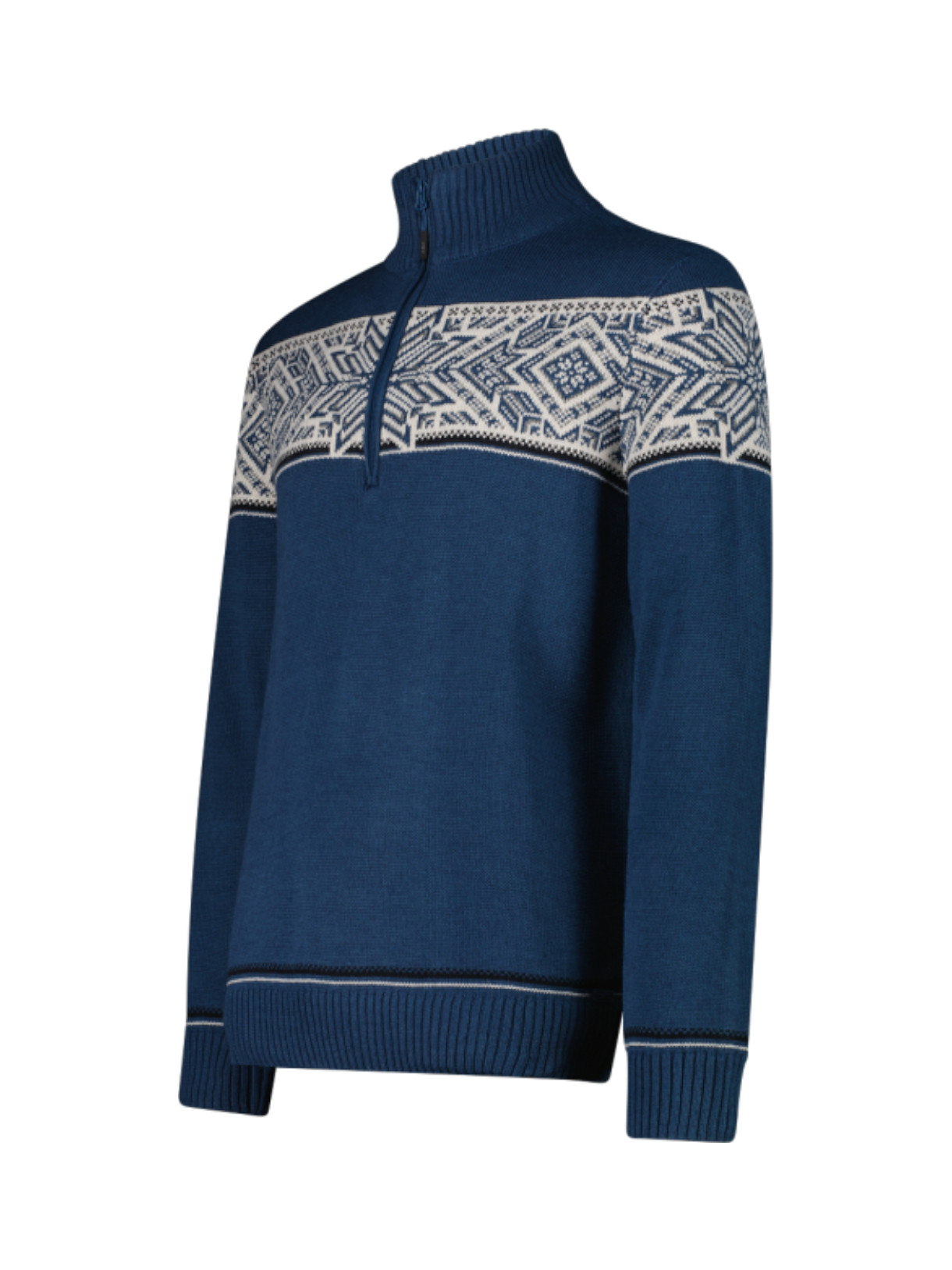 Knitted Herren Pullover Half Zip mit Wolle 2