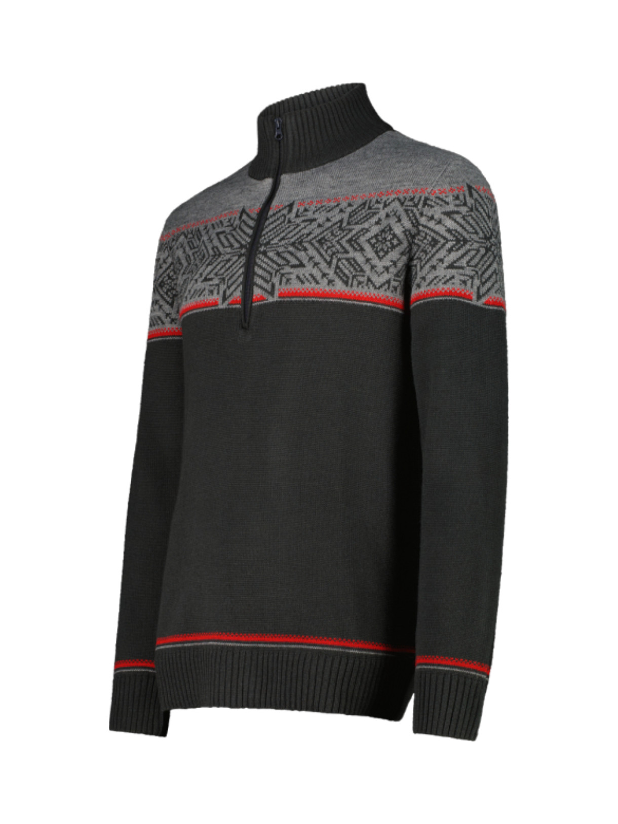 Knitted Herren Pullover half zip mit Wolle 2