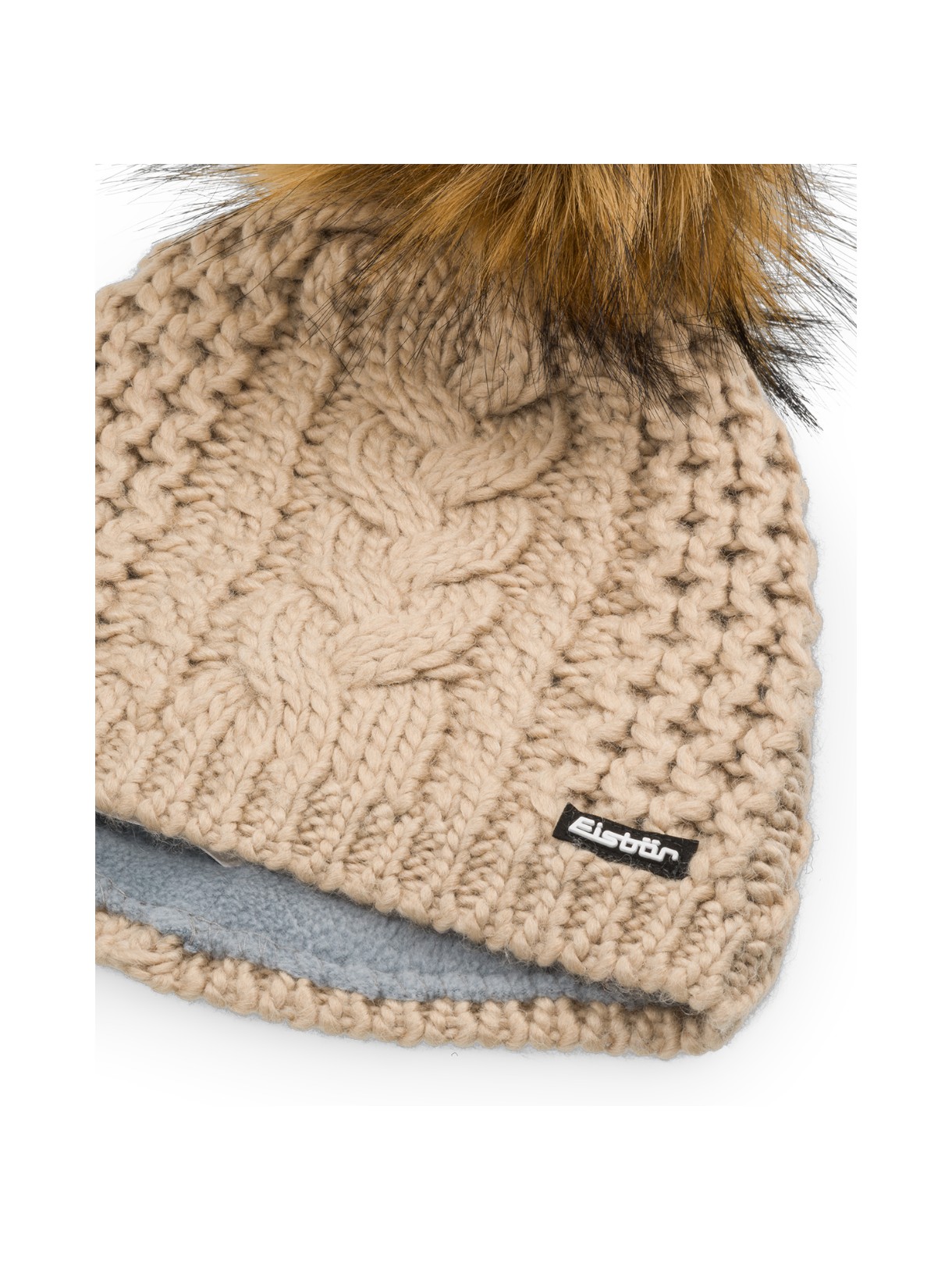 Afra Lux Grob-Strick Damen Bommel Mütze mit Merino Wolle 2