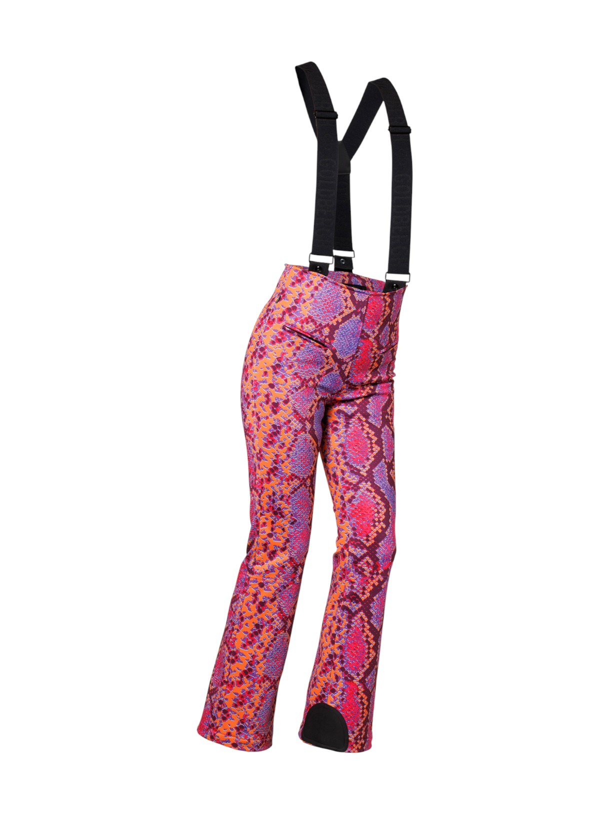 Elena Damen Skihose mit Snake Print und abnehmbaren Hosenträgern 2