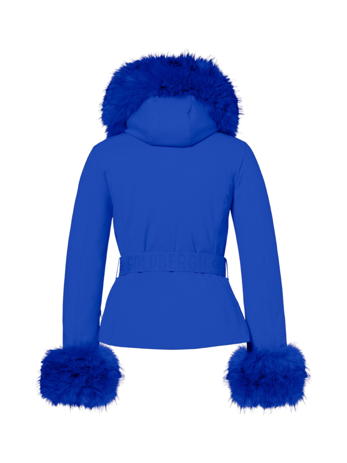 Giselle Damen Softshell Daunen Skijacke mit Kapuze und Kunstfellbesatz 2