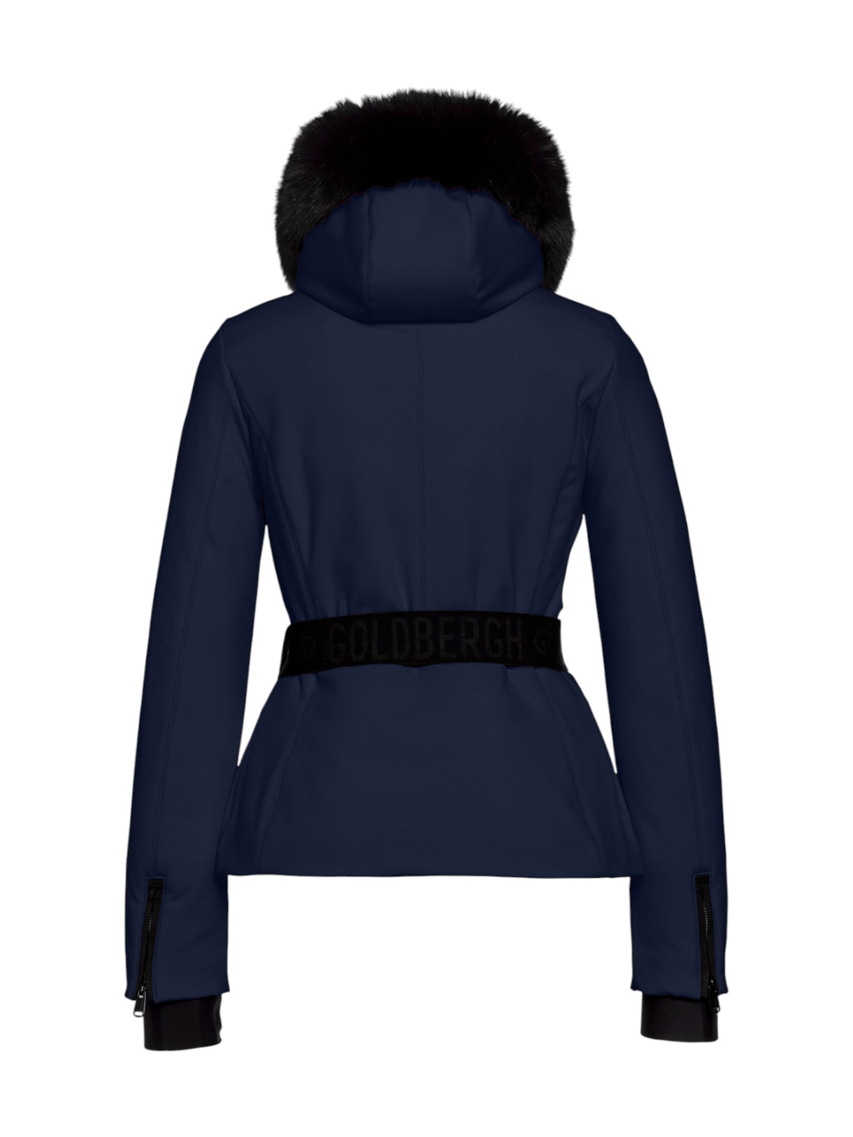 Hida Funktionelle Softshell Daunen Skijacke mit Kapuze und Kunstfellbesatz 2