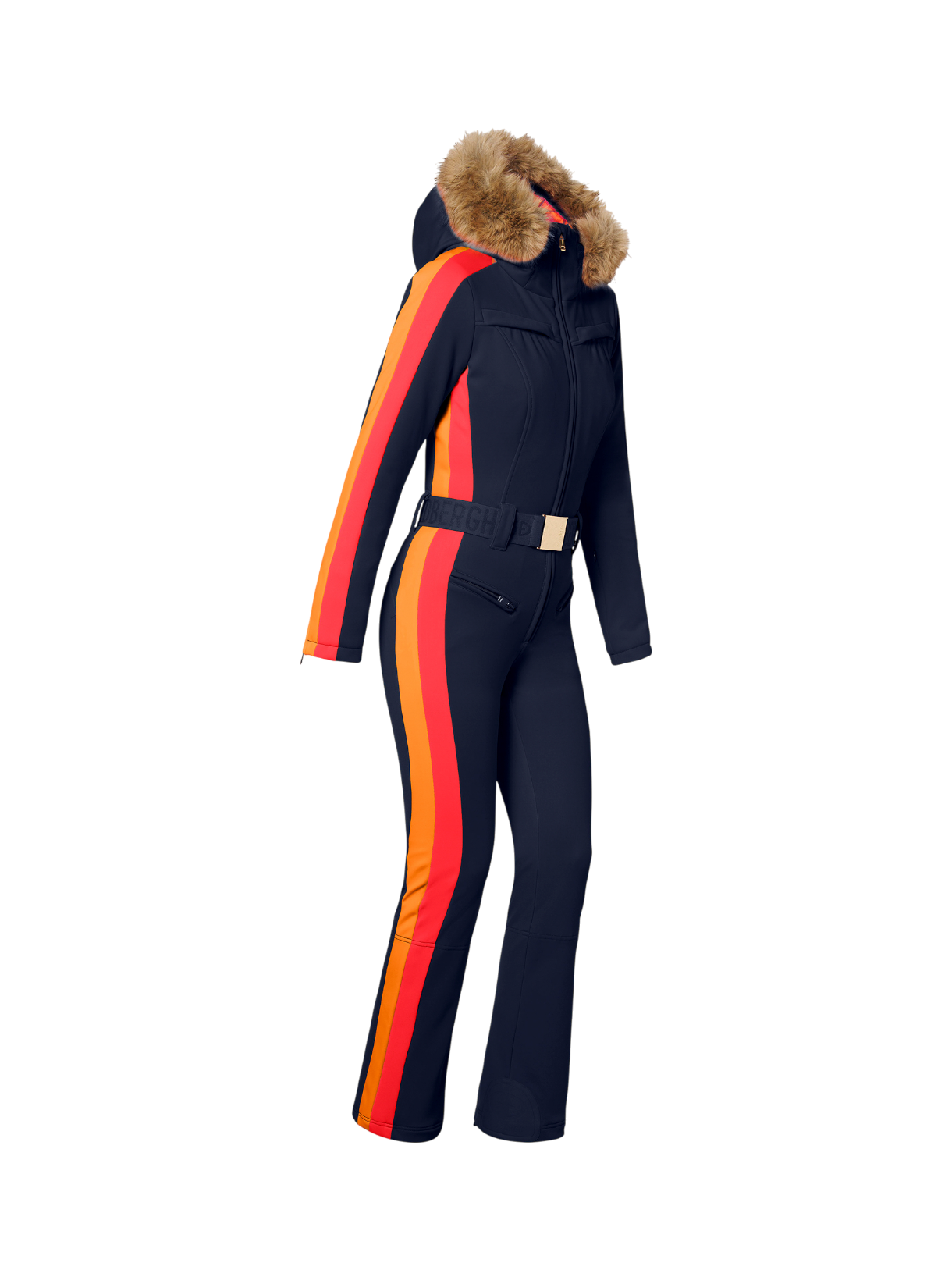 Suvi Softshell Damen Skianzug mit Kapuze und Kunstfellbesatz 2