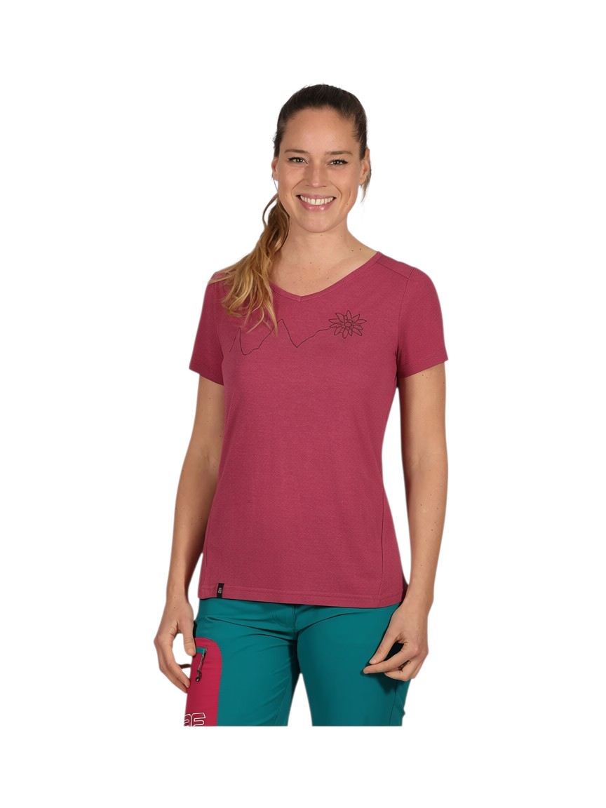 Eifelsteig Damen Funktions-T-Shirt mit V-Ausschnitt und Print 2