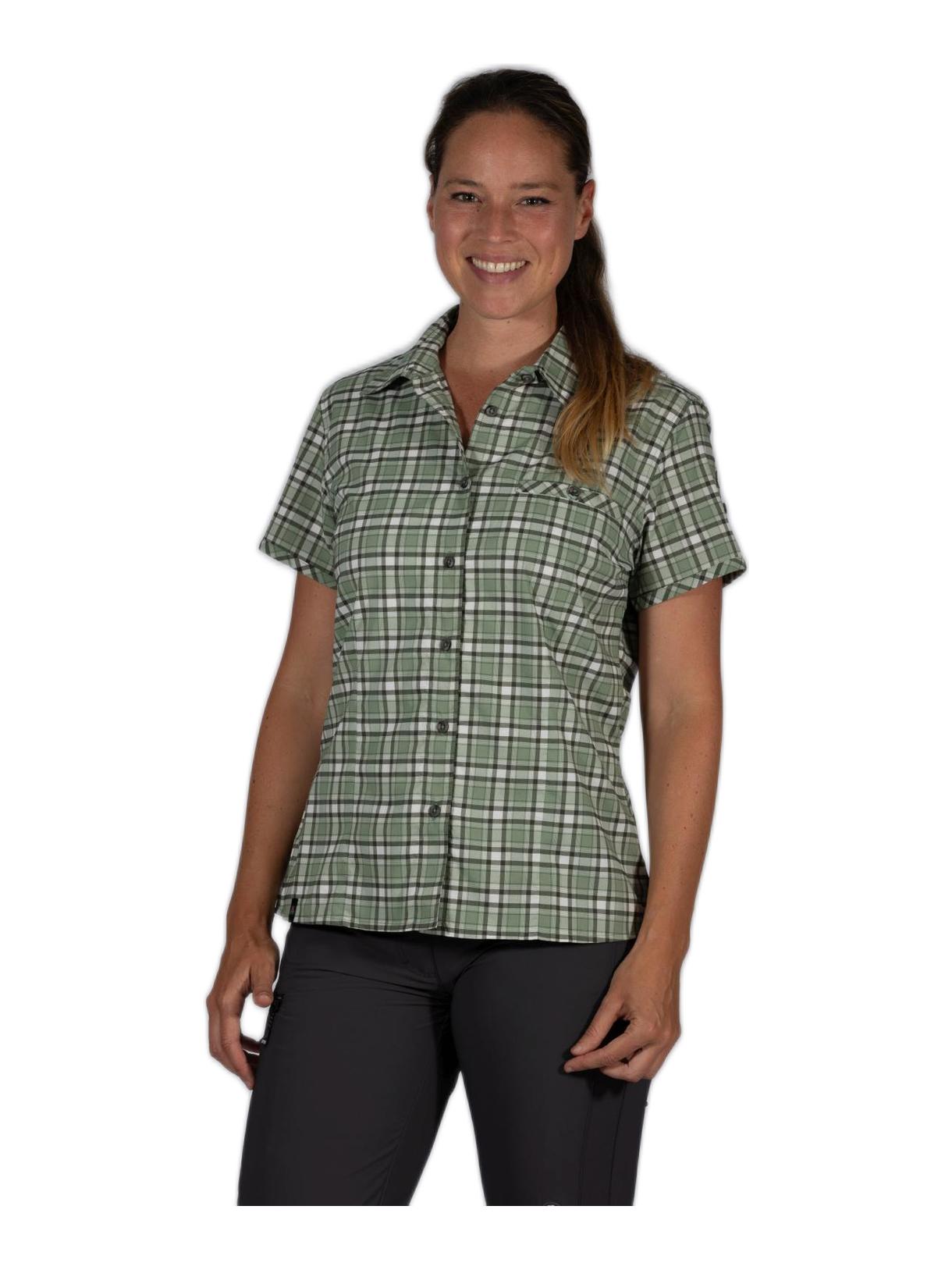 Elbe II Outdoor Kurzarm Bluse kariert 2