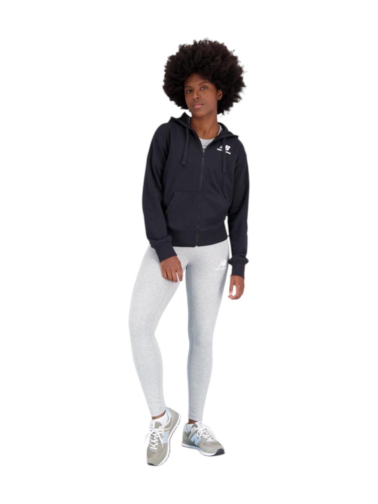 Essentials Stacked Logo Full Zip Hoodie Damen Kapuzenpullover 2