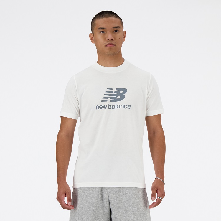 Stacked Logo Herren T-Shirt weiss 2