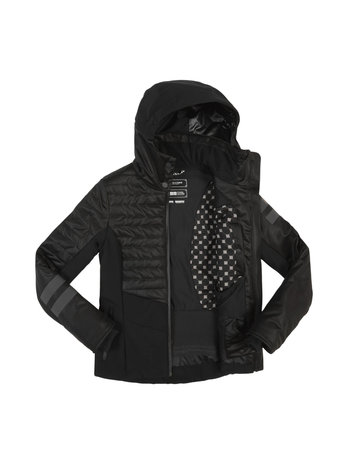 151 Insulated Damen Skijacke mit Swarovski-Kristallen und abnehmbarer Kapuze 2