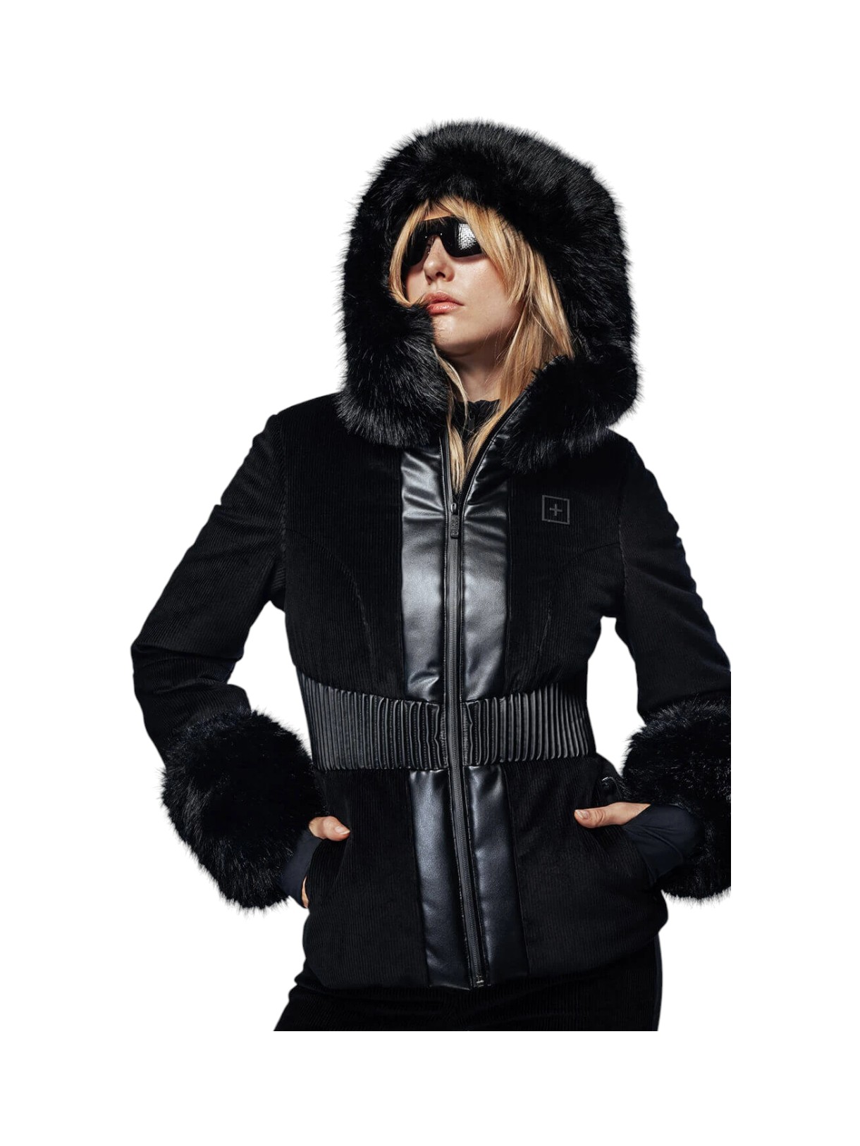 171 Insulated Damen Skijacke Kapuze mit Kunstfell Details 2