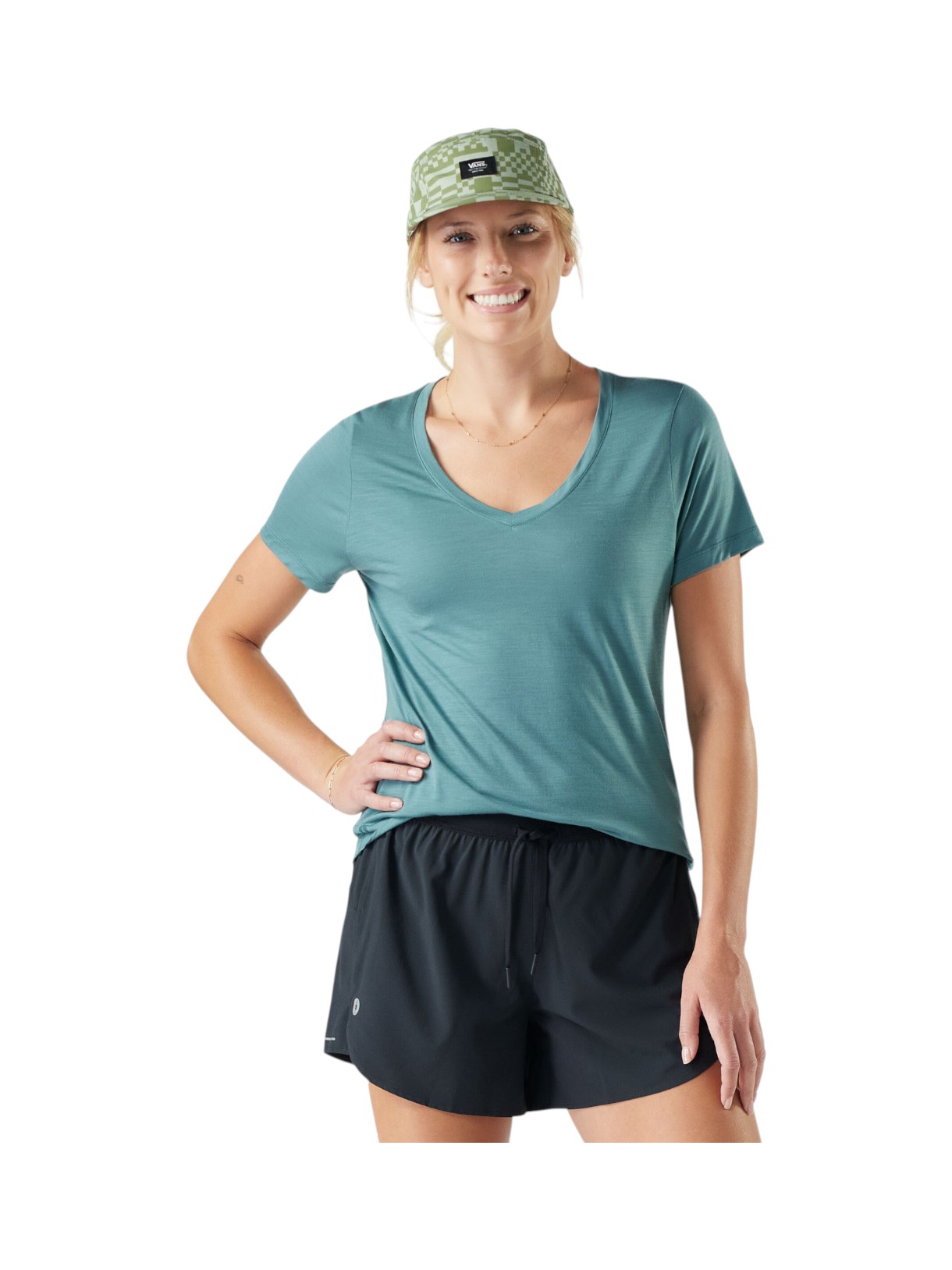 Active Ultralite Damen Outdoor T-Shirt mit V-Ausschnitt aus Merinowolle 2