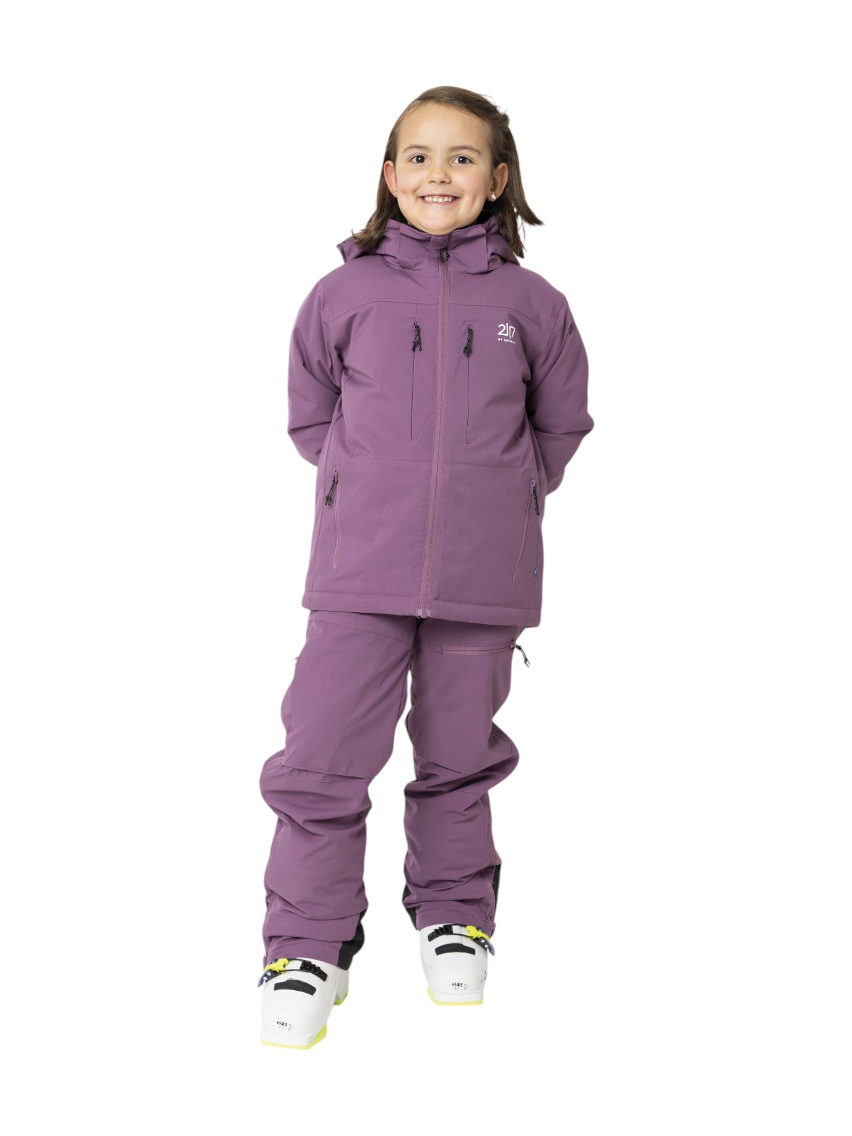 Lauker Kinder Skijacke mit abnehmbarer Kapuze 3