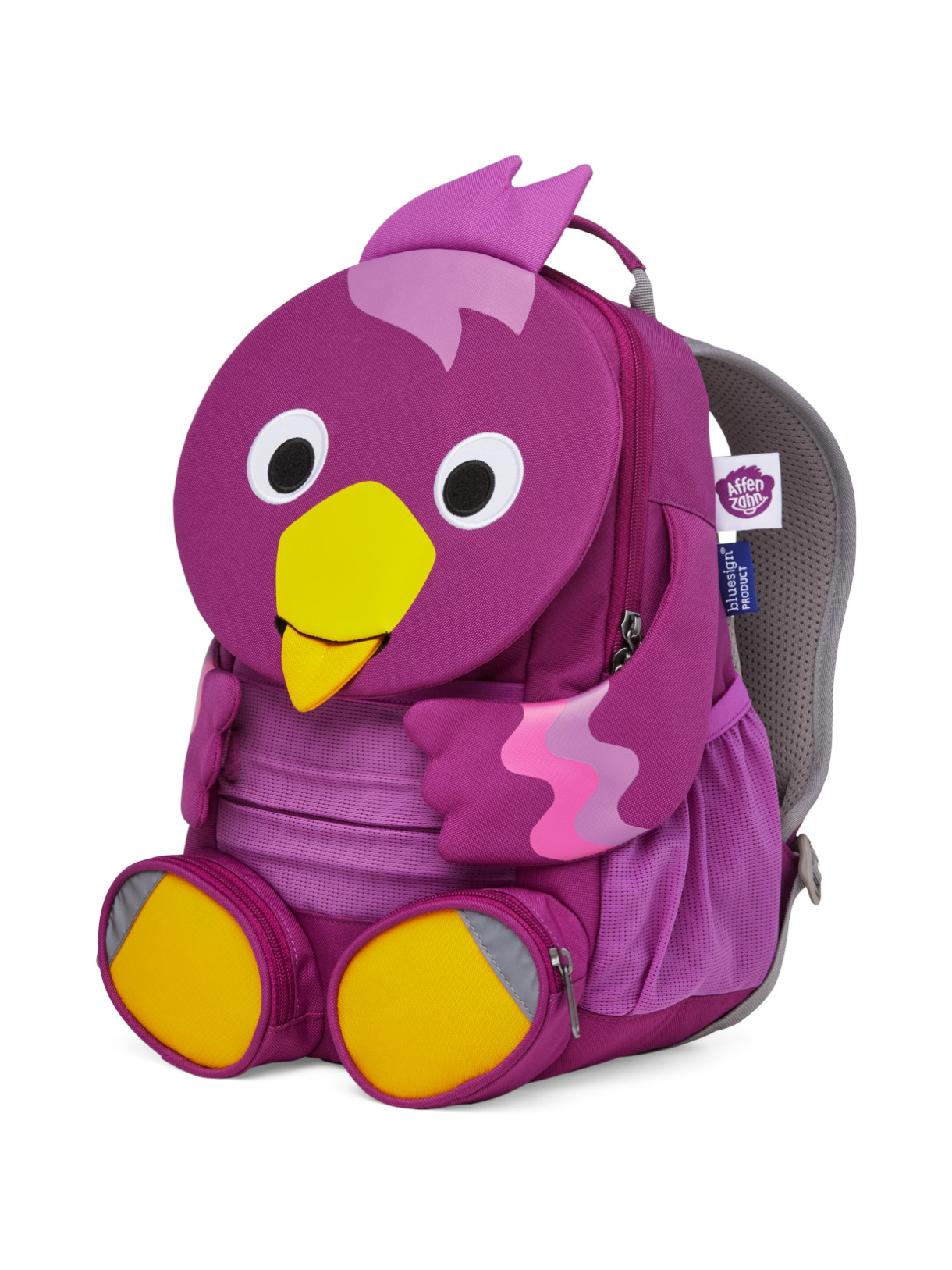 Großer Freund Vogel Kinder Rucksack lila 3