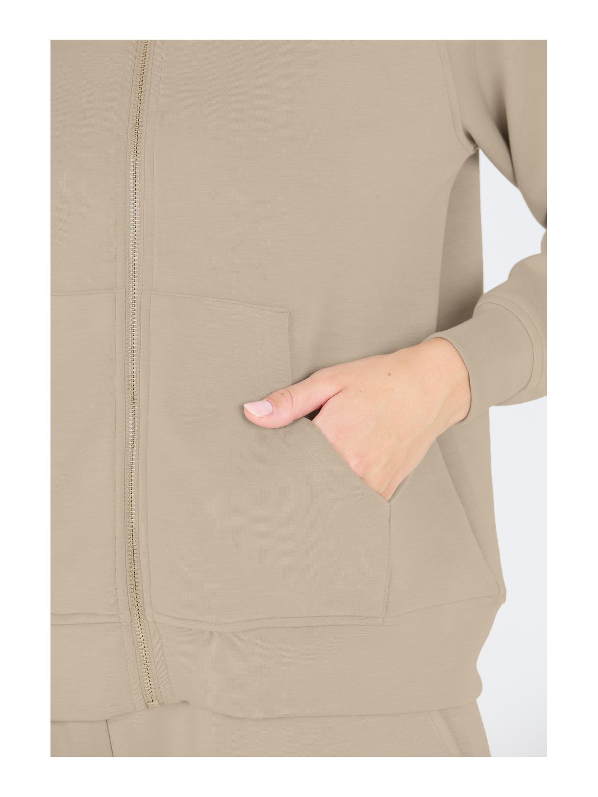 Jacey Damen Full Zip Sweat Jacke mit Kapuze 3