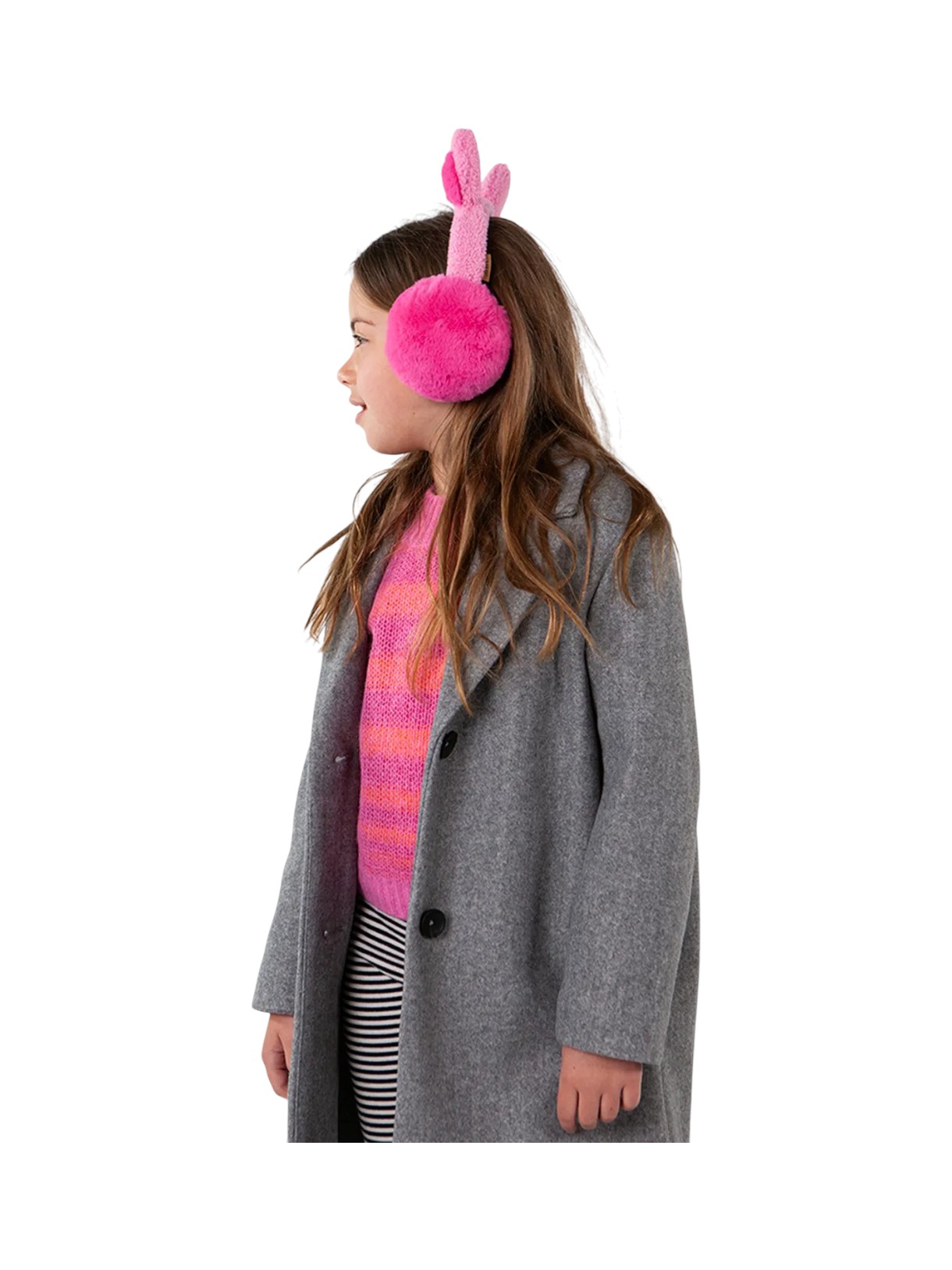 Fluffie Kinder Kunstpelz Ohrwärmer mit Hasen Ohren 3